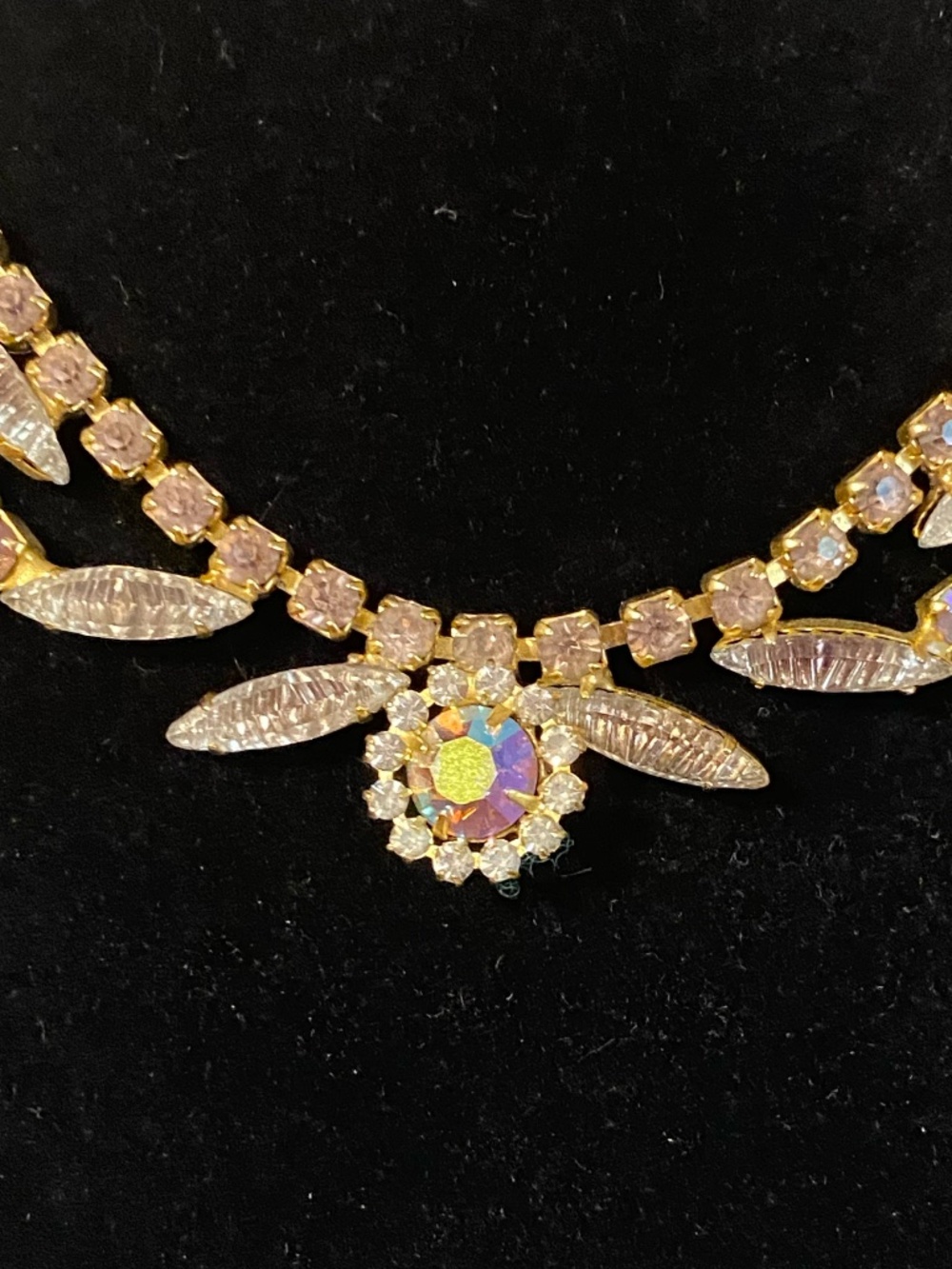 vintage rhinestone necklace